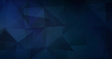 4K çokgen malzemelerle koyu mavi video döngüsü.