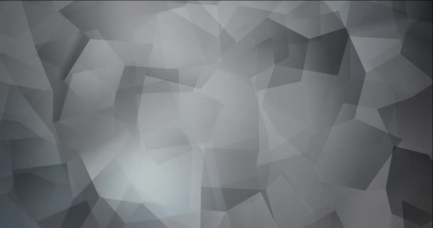 4K looping light gray polygonal abstract animation. — Stock Video