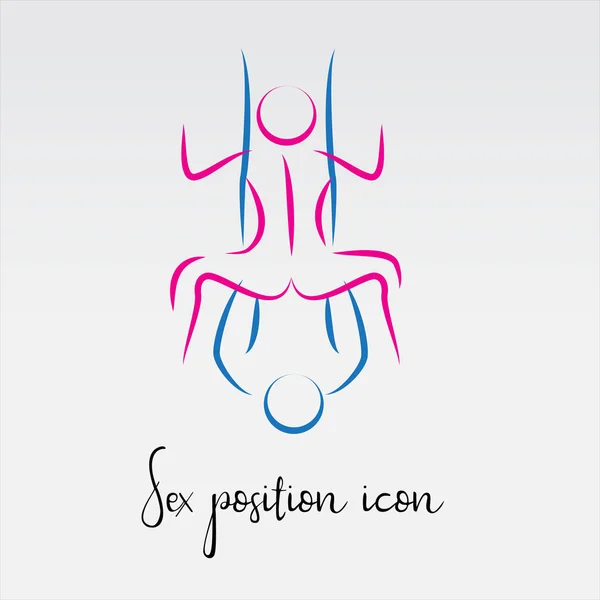 Sex Poses Vector Icon Line Icon — Stock Vector