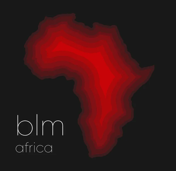 Affiche Protestation Avec Texte Blm Black Lives Matter Carte Afrique — Image vectorielle
