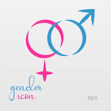 Vektör modern cinsiyet simgeleri. Geleneksel ve geleneksel olmayan cinsiyet simgeleri. Cinsiyet simgeleri.
