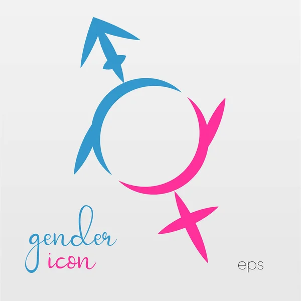 Vector Modern Gender Icons Traditional Non Traditional Gender Icons Gender — Stock Vector