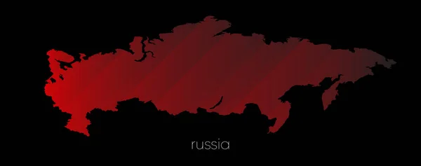 Abstraktní Červená Mapa Ruska Abstraktní Pozadí Čáry Červeného Přechodu Geometrická — Stockový vektor