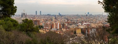Barcelona 'nın panoramik görünümü