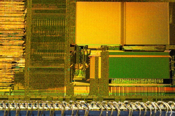 Chip di cristallo CPU macro shot — Foto Stock