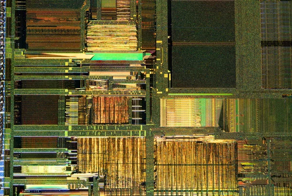 Crystal chip CPU macro shot — Stockfoto