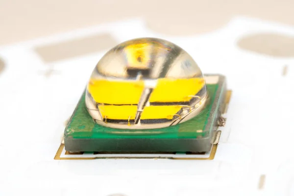 High Power warmweißes Smd LED Chip Makro — Stockfoto