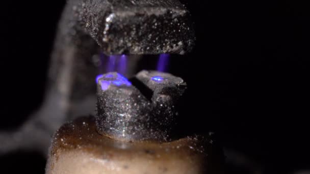 Zobrazení makra zapalovacího svíčky — Stock video