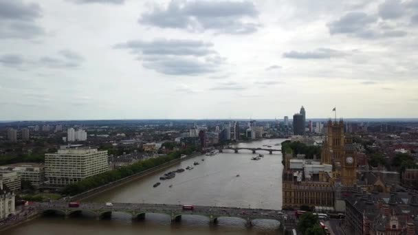 Panorama aéreo del centro de Londres, Reino Unido. — Vídeo de stock