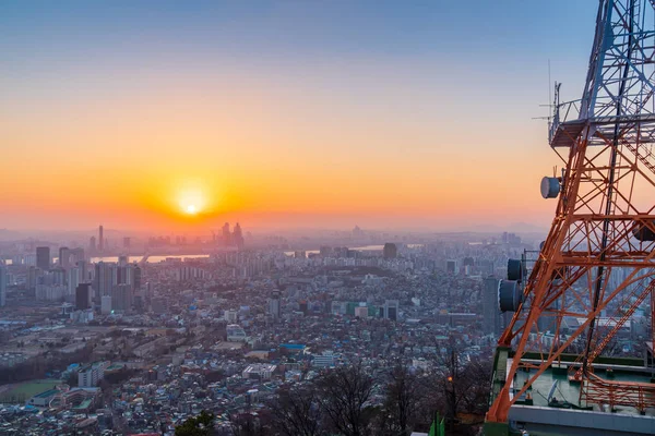 Sunset Seoul City Skyline South Korea — Stock Photo, Image