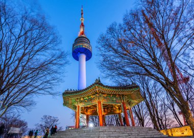 Seoul City Skyline, Güney Kore.