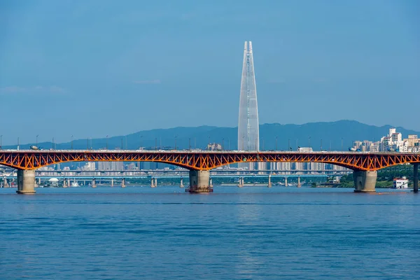 韩国首尔市的天际线 — 图库照片