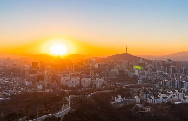 Salida Del Sol Seúl Corea Del Sur — Foto de Stock