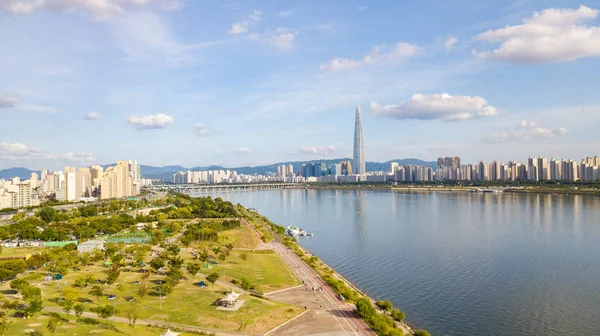 Veduta aerea di Seoul City Skyline, Corea del Sud — Foto Stock