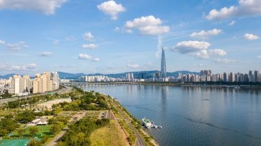 Seul City Skyline havadan görünümü, Güney Kore