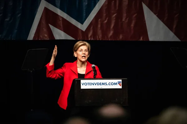 Reno Junio 2018 Elizabeth Warren Señala Convención Democrática Del Estado — Foto de Stock
