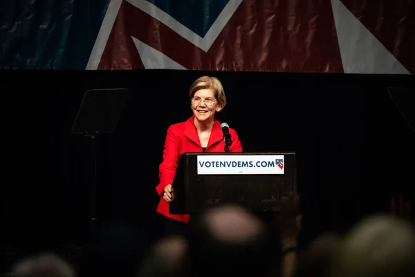 Reno Junio 2018 Elizabeth Warren Sonriendo Feliz Convención Democrática Del — Foto de Stock