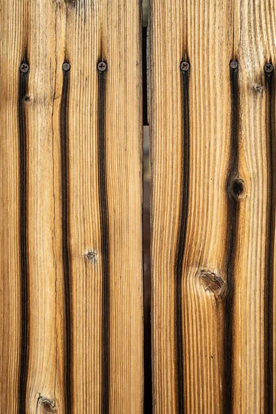 Vertical Close Weathered Wood Background Surface Wooden Texture Nails — Stock Photo, Image