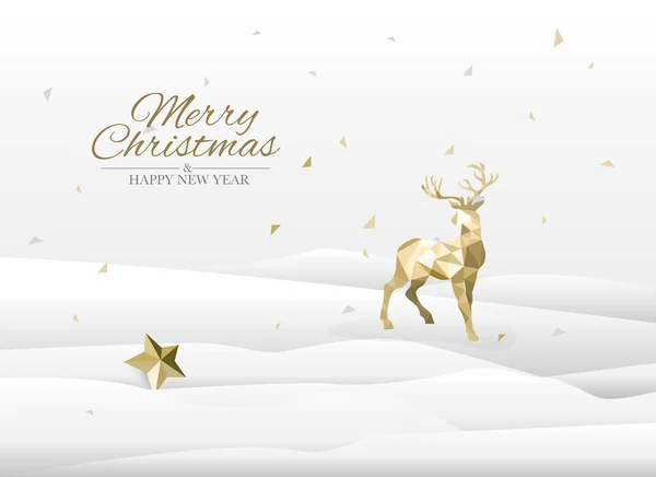 Feliz Natal Cartão Felicitações Nevar Paisagem Conceito Fundo Cartaz Página — Vetor de Stock
