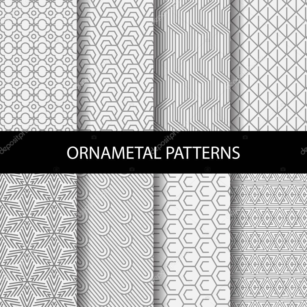 different brown patterns , formal and geometric design, Pattern Swatches vector Endless texture can be used for wallpaper, pattern fills, web page,background,surfac
