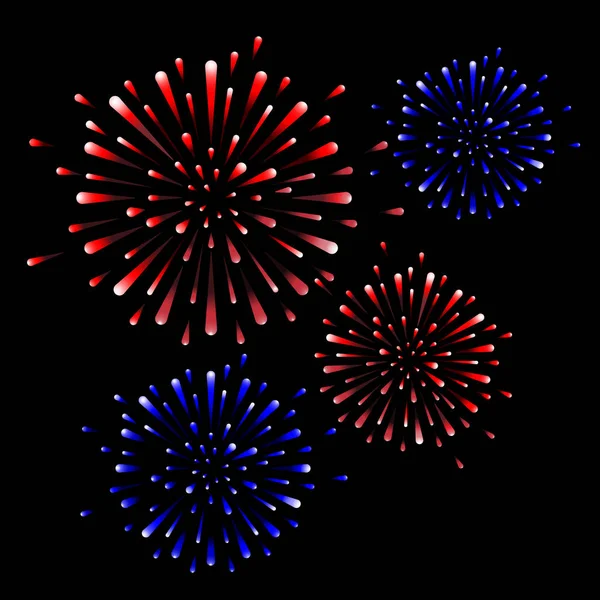 Firework Black Background Can Used Celebration Party New Year Event — стоковый вектор