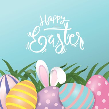 Paskalya arka plan, vektör çizim