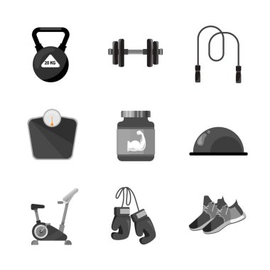 spor salonu için ekipman. vektör illüstrasyon