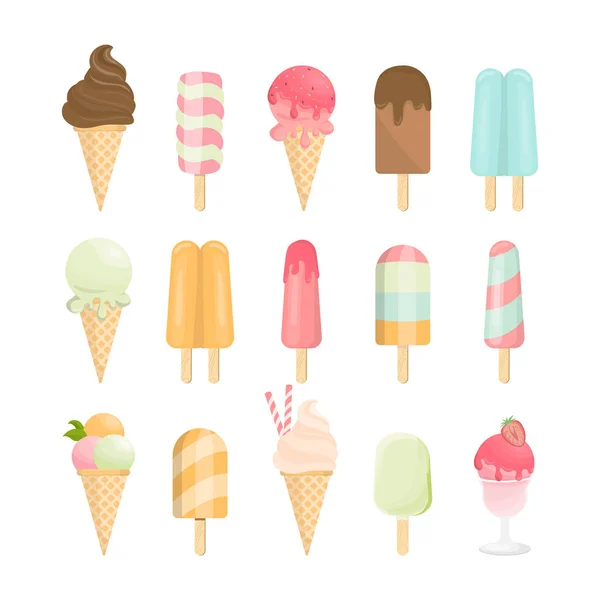 Sweet ice cream, isolated. vector — Stock Vector