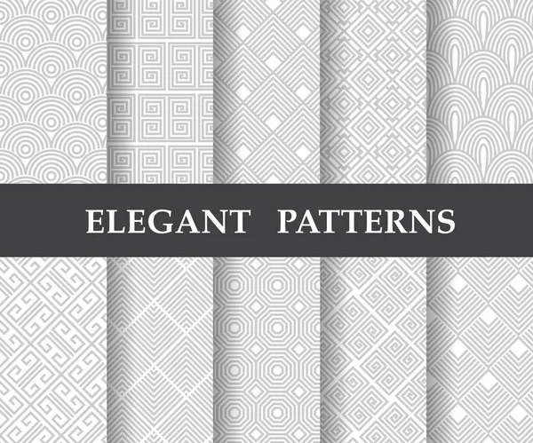 Conjunto de patrón de textura china, ilustración de vectores — Vector de stock