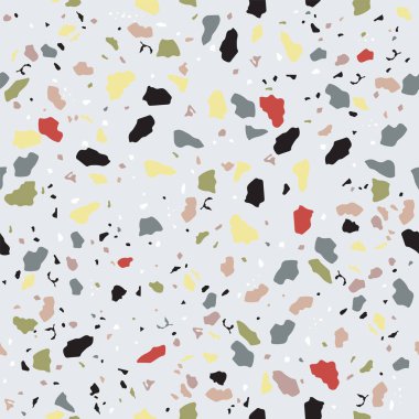 Yeşil, turuncu, kırmızı, sarı renk ile Terrazzo seamless modeli