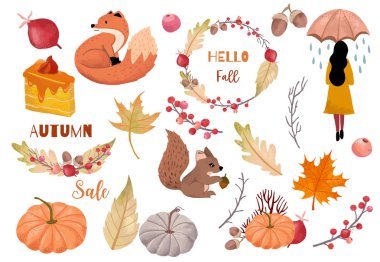 Kuru ağaç, sincap, meşe palamudu, yaprakları, wom ile Sonbahar nesne toplama