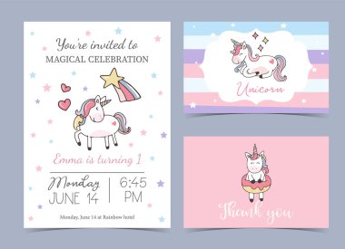 Tek boynuzlu at, gökkuşağı, kalp, d