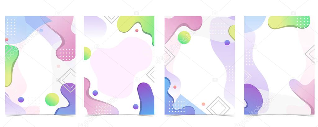 Pink,blue,green,orange geometric abstract digital background with dynamic shape