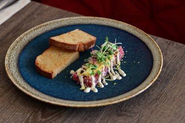 Lezzetli yemeğin yakın plan çekimi.