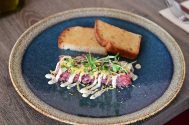 Lezzetli taze salata, yakın çekim.