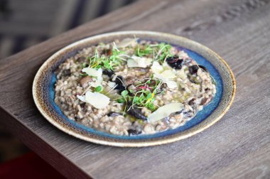 Risotto 'nun mutfak fotoğrafı.