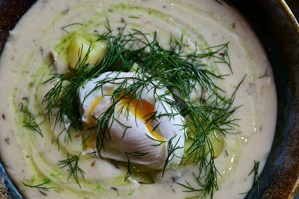 dereotu ile krem çorba