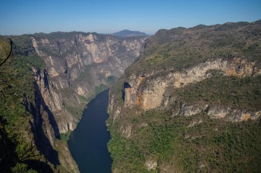 Sumidero Kanyonu Panoraması bakış açısından. Çevre Tuxtla Gutierrez, Chiapas, Meksika