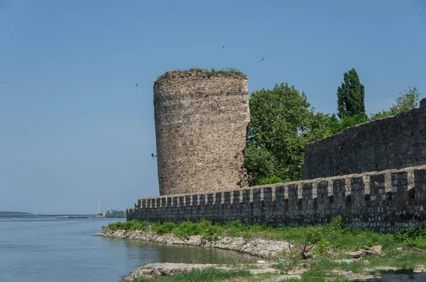 Wall Tower Smederevo Fortress Medieval Fortified City Smederevo Serbia Which — Stock Photo, Image