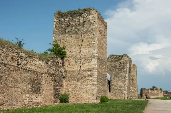 Muralha Torres Fortaleza Smederevo Uma Cidade Fortificada Medieval Smederevo Sérvia — Fotografia de Stock