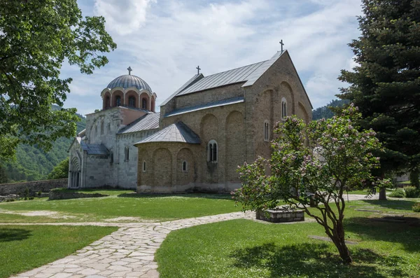 Monaster Studenica Serbski Wieczny Klasztor Prawosławny Znajdujące Się Pobliżu Miasta — Zdjęcie stockowe