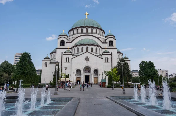 Belgrade, Sırbistan - 30 Nisan 2018: Aziz Sava, Belgrade katedral