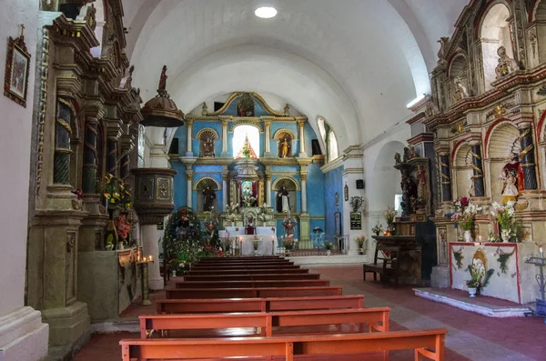 Yanque Peru Janeiro 2014 Interior Igreja Imaculada Conceição Yanque Colca — Fotografia de Stock