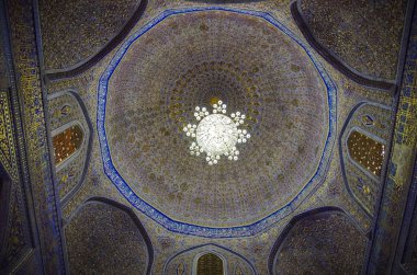 Semerkand, Özbekistan - 26 Nisan 2015: Asya fatih Tamerlane (olarak da bilinen Timur iç Gur Emir Türbesi)