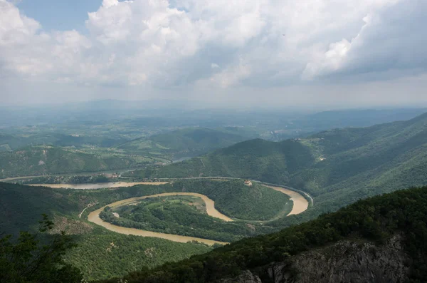 Ovcar Kablar Gorge Sérvia Significados Rio Morava Ocidental Vista Topo — Fotografia de Stock