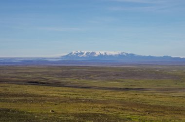 Buzul Vatnajokull arka plan, İzlanda ile dağlık alanı göster