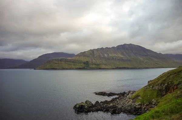 Панорама Reydarfjordur Найбільший Фіорд Східної Ісландії — стокове фото