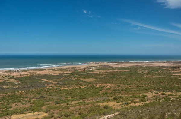 Vue Panoramique Sur Les Vagues Sur Côte Atlantique Maroc — Photo