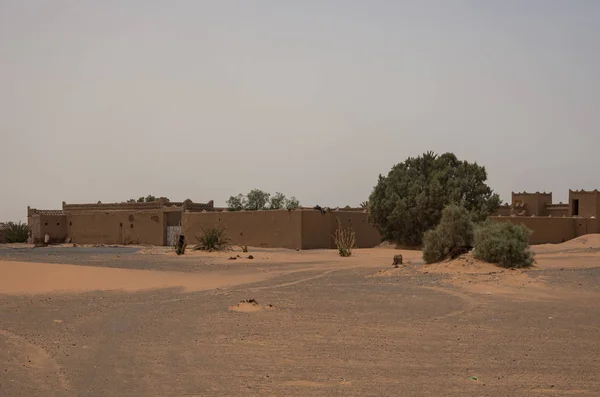 Merzouga Nära Sahara Erg Chebbi Dune Sand Storm Marocko — Stockfoto