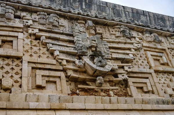 Detalles Sobre Palacio Gobernadores Las Antiguas Ruinas Mayas Uxmal México —  Fotos de Stock